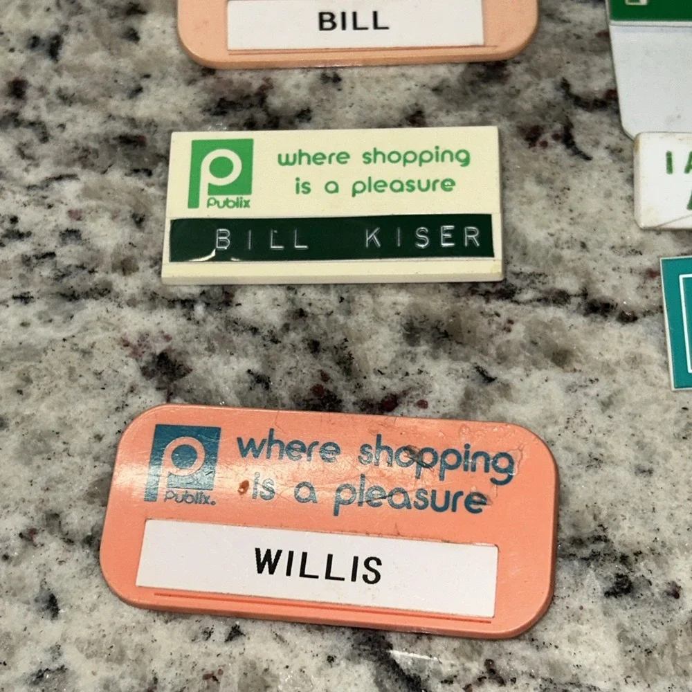 Vintage Publix Name‎ Tag Lot Of 15 70s-2000s Grocery Store Collectible D3